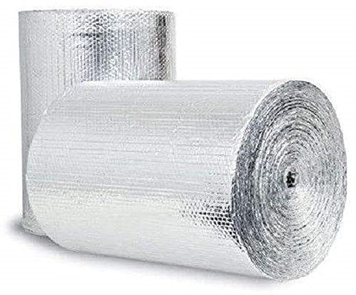US Energy Products 24 x 10' Double Bubble Reflective Foil Insulation Thermal Barrier R8 Industrial Strength, Commercial Grade, No Tear, Radiant Barrier Wrap for Weatherproofing Attics, & more!