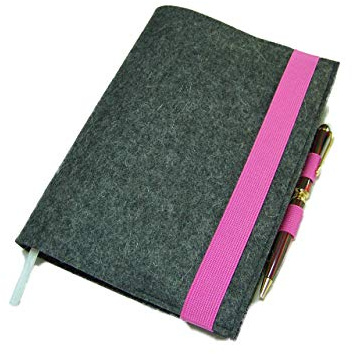 Kalenderhülle Hülle Einband Wollfilz mit Stifthalter für Din A5 Buchkalender, Notizbuch oder Maßanfertigung, personalisierbar