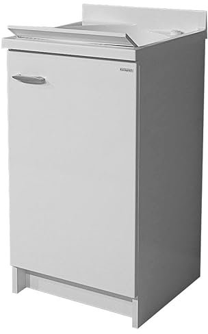 Montegrappa Mobile Lavatoio 45x50x85cm Anta ASSE in Termoplastico Marella Bianco Destra con Cesto