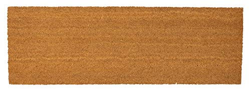 Nicola Spring Coir Double Door Mat - 120 x 40cm - Classic - Pack of 1 - Decorative Indoor Large Front Door Mat Entry Dirt Trapper Rug Outdoor Boot Scraper Non Slip Backing Doormat