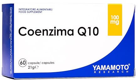 YAMAMOTO RESEARCH Coenzima Q10 60 capsule, integratore antiossidante antiaging per proteggere le cellule dallo stress ossidativo