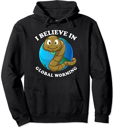 Yo creo en la lombriz de abono de gusano global Sudadera con Capucha