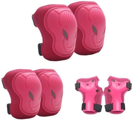 RUVOO Rodilleras Voleibol Rodilleras Gym Las Rodilleras, Coderas Y Muñequeras Son Adecuadas For Patines Y Deportes De Ciclismo. Rodilleras Balonmano(Pink,M)