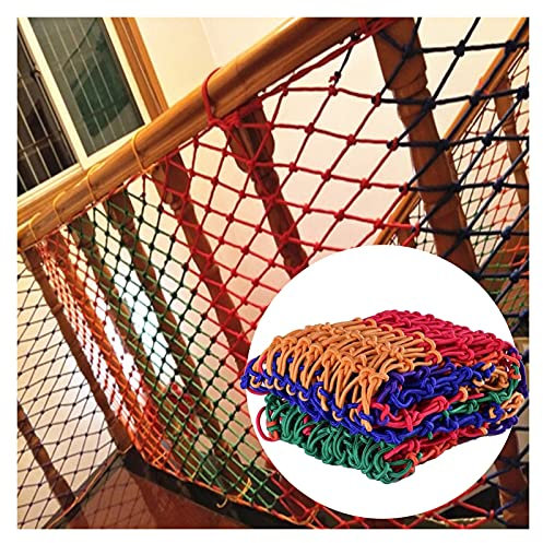 AWSAD Treppen Sicherheitsnetz, Anti-Herunterfallen Balkontreppe Hochbett Sicherheitsnetz, Schutz für Balkongeländer Zaun-Dekor-Netz, Anpassbar Color : 15cm mesh, Size : 1×2m(3.3×6.6ft)