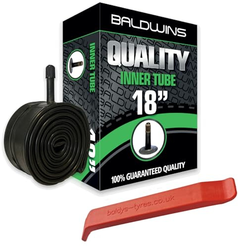 Baldwins Fahrradschlauch, 45,7 cm x 45,7 cm (18 Zoll) x 5,7 cm (2,125 Zoll) (passend für alle 1,75, 1,85, 1,90, 1,95, 2,0, 2,10, 2,125) Schrader/Autoventil, Fahrradmantel