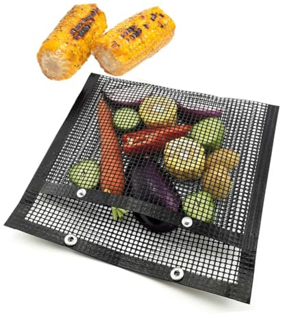 Tiiyee Rejilla Barbacoa, Accesorios Gas Alfombra Exterior Bolsas Malla Para Campana Antiadherente Bbq Estera Cortable Parrilla Horno Reutilizables CarbóN EléCtricas Y Ahumadoras Resistentes Al Calor