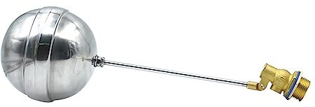 Wasser Float Kugelhahn 1 Zoll, Schwimmerventil aus Messing for Kalt- und Warmwasserspeicher, schwimmendes Kugelventil, SS201-Stab, Durchflussregelung for Zisterne/Ausdehnungsgefäße
