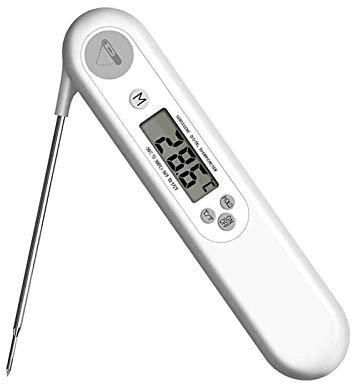 CAFFIA Meat Thermometer Food Thermometer - Digital Instant Read Kitchen Cooking Thermometer with Backlight LCD for Grilling/BBQ/Baking/Candy/Liquids/Oil