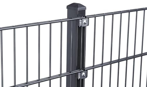 Doppelstabmattenzaun Set 868 Anthrazit| Stabmattenzaun | Mit VA Klemmhalter | Gartenzaun | Komplett Set | 103 cm-20