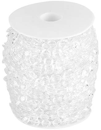 Rollo de Cuentas de Cristal 99ft Guirnalda Acrílico Transparente Cortina de Cuentas de Cristal 30M Cortina de Cuentas de Cristal Fiesta de Boda DIY Decorativo Guirnalda de Cuentas de Cristal Cortina d
