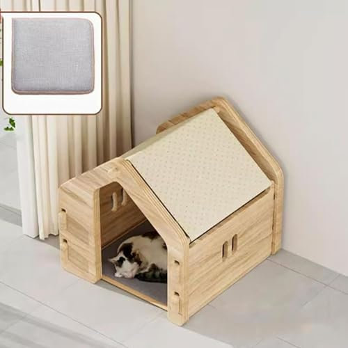 Hundezelt Kleine Hunde, Katzenzelt Große Katze, Hundehöhle Kleine Hunde, Katzenhöhle Große Katzen, Katzenhaus Indoor, Hundehaus Für Drinnen, Hunde Tipi Katzentipi (Color : A, Size : 50x47x48cm)
