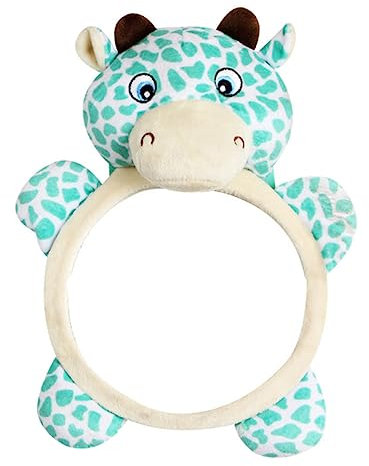 Giraffen Babyspiegel in Grün, Plüsch, für Rücksitz Überwachung