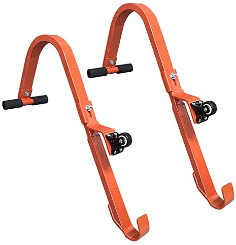 Deckenleiterhaken-Set, 2-teilig, Stabilisator für Dachleiter, Haken für Dachfirstleiter mit Rad, Haken für professionelle Decken, Sicherheitsleiterhaken