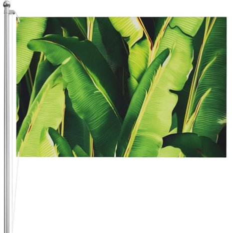 Drapeau de jardin imprimé feuilles de bananier tropicales 1,2 x 1,8 m – Drapeau de jardin double face pour extérieur, Noël, vacances, toutes saisons décoration de cour