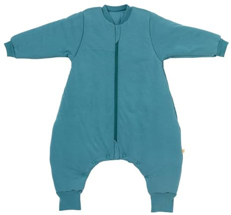 Schlummersack Baby Schlafsack mit Füßen und Ärmeln Winter 3.5 Tog | Für Körpergröße 80-90cm | 80 cm Petrol