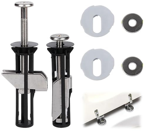 2 bulloni e viti universali per sedile WC, in acciaio inox, per cerniere del coperchio superiore, kit di montaggio di ricambio per sedile WC facile da installare