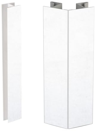 Evotrade Zubehör Gelenk für Küchensockel – Eckverbindung -90° +90° und linearer Anschluss – kompatibel mit Küchensockel aus PVC Dicke 12,5 mm – Höhe 150 mm, Farbe Weiß