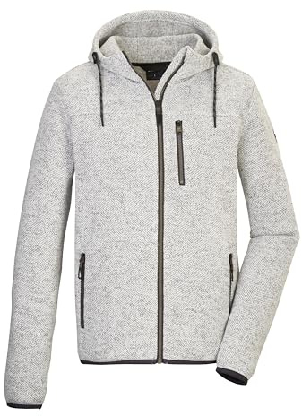 G.I.G.A. DX herrkofta fleecejacka/fleecejacka med huva GW 54 MN KNTFLC JCKT, trasig vit, XL, 42275-000