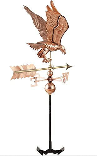 Bousige Métal Girouette Décoration, Aigle girouette, Violet cuivre Toit girouette extérieur Cour girouette Outils de Mesure Professionnels girouette, cuivre Girouette,