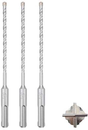 MOXPIFY 3tlg SDS Plus Bohrer 5 x 160mm,Betonbohrer mit 4 Hartmetall Schneiden und Doppelwendel für Beton und Mauerwerk