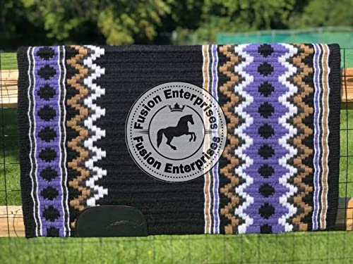 EQUIEMPRESS Sattelunterlage Western Ranch/Westernsatteldecke aus Neuseelandwolle, Top Wool Pad Sensor Flex (Anpassung möglich) A-697 (32 x 32)