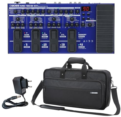 Boss ME-90B Bass Multi-Effektgerät mit Boss Tasche und keepdrum Netzteil