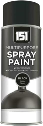 MIXEL Multi-Purpose Black Satin Spray, Quick Drying, Easy To Apply, Long-Lasting Protection, Perfect For Home, Office, Crafting, Diy Projects, Indoor And Outdoor Use, 400ml, (1 Pcs)