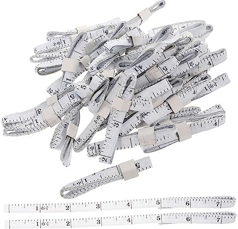 CIMAXIC 50pcs Sewing Measuring Tape Soft Flexible Measuring Tape Tiny Measure for Tailor Home Random Color