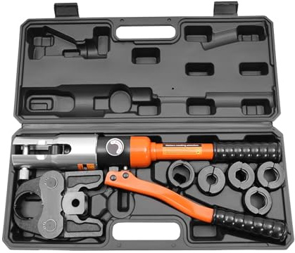 EHOGOBOA Hydraulic Press Tool Kit | 10T Force with V12-V28 Molds