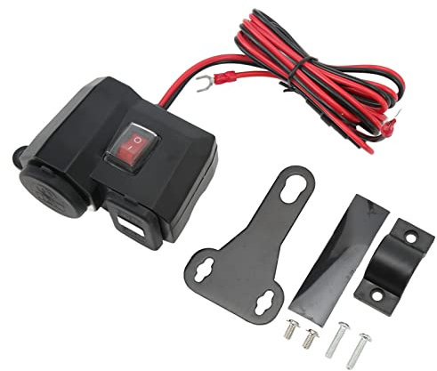 Motorcycle Dual USB Charger 12V Electric Bike Power Supply Adapter with Digital Voltmeter for Motorcycles and Electric Bikes ABS Material 190g