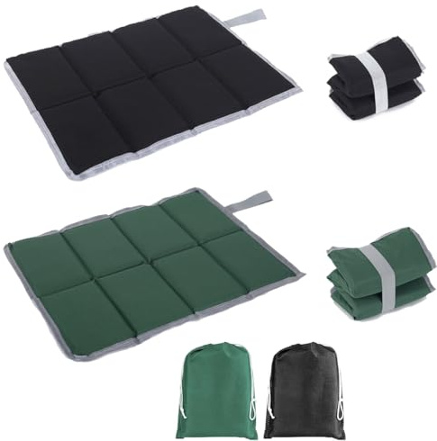 WERIGONI 2PCS Cuscini Pieghevoli per Esterni,Adatte per Attività all'aperto, Picnic, Escursioni, ecc.(Viene fornito con 2 borse portaoggetti)