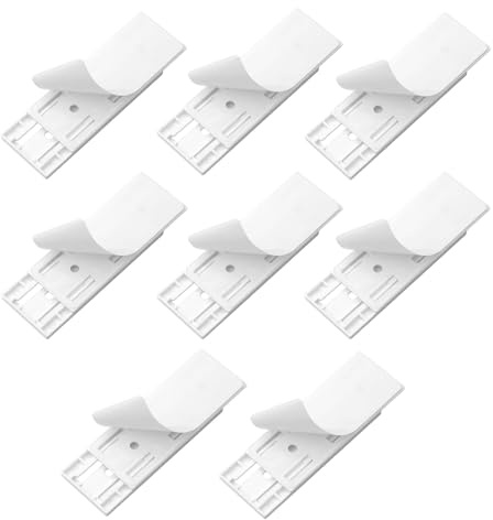 8 Fijadores Autoadhesivos para Regleta De Enchufes, Soporte De Pared Sin Perforaciones para Organizar Enchufes, Enrutadores Inalámbricos, Controles Remotos Y Cajas De Pañuelos, para Casa Y Oficina
