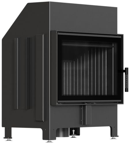 KRATKI Kamineinsatz aus Stahl ZIBI 9,9kW Ø180 BImSchV 2 EEK A+ schwarz | Kamineinsatz aus Stahl, schwarz, 86% Wirkungsgrad, raumluftunabhängig, Ecodesign, Flamme Verte 7