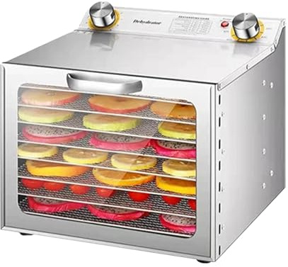 Mingzhe Déshydrateur Alimentaire, Séchoir Alimentaire 450 W avec Minuterie 24 Heures, Séchoir Alimentaire, Séchoir à Fruits 30-90 ℃, Température Réglable et Affichage LED pour Sécher (Prise UE à 8