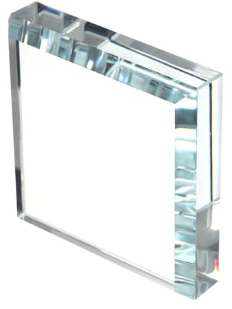 PATIKIL Clear Glass Paperweight, 3.15 x 3.15 x 0.75 Inch Clear Paperweight Decorative for Home Decoration Reading Photography Daily Office Gifts, Clear(Square)