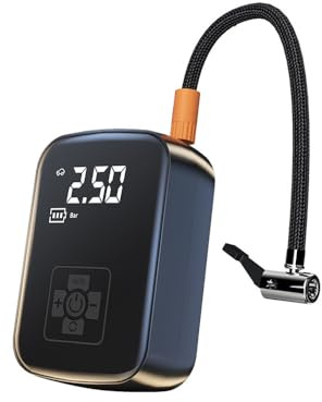 QQLADY Gonfleur pneus Voiture pour Kia Cee'd GT-Line/Picanto X-Line, Compresseur à Air Portatif (150 PSI), Écran Digital, arrêt Auto, lumière intégrée, pour Auto, Moto, vélo, Ballons