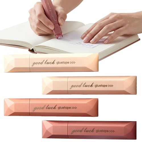 Klebeband für Scrapbooking, 4 Stück, wasserdicht, doppelseitig, doppelseitiger Klebebandabroller – zum Verpacken von Fotos, Basteln, Kartenherstellung, N
