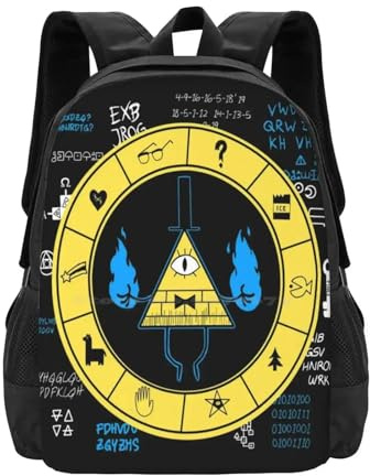 ASDCTYTKO - Bill Cipher Zodiac Großkapazität Schulrucksack Laptop-Taschen Bill Chiffre Code Geheimes Mystery-Festivalgeschenk