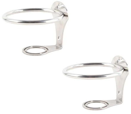 2 PCS Boat Drink Holder,Boat Cup Holder Screw Mounted Marine Drink Holder Ringlike Drink Holder Rv Cup Holder Water Bottle Tumbler Holder Organizer Drink Holder for Car Boat Truck Yacht Rv