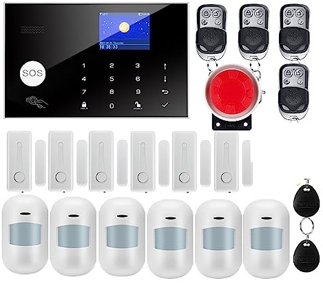 House Alarms Security System Wireless Home WIFI GSM Security With Motion Detector Sensor Burglar Alarm System Support(W7B12)