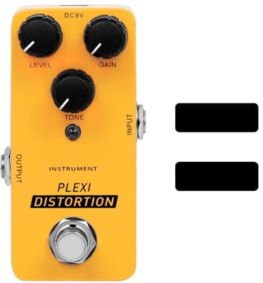 Pedal de Efectos para Guitarra Eléctrica, Distorsión Plexi Mini Metal Naranja, Entrada/Salida 6.35mm - Tono Clásico Rock Británico, True Bypass, Ideal para Blues y Metal