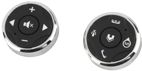 KAKAKE Control Remoto Botón del Volante Controlador Recargable USB 1 W Bajo Consumo de Energía para Reproductor Multimedia de Automóvil Conveniente Cable de Carga USB Distancia de Transmisión de 5 M