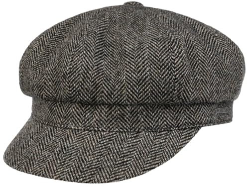Stetson 8-Panel Ballonmütze Schirmmütze Herren Damen Wollmütze mit Innenfutter Baumwolle Herbst Winter braun L (58-59 cm)