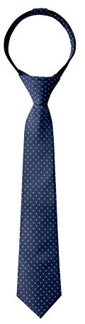 Spring Notion Boy's Dotted Woven Zipper Tie Navy Large