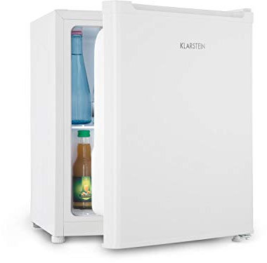 KLARSTEIN Snoopy ECO - Minifrigo con Congelatore, Mini Frigorifero, Capacità 46L, Congelatore 4 L, Rumorosità 41 dB, Classe Energetica E, Bianco