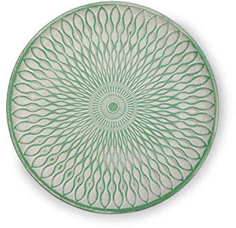 Flanacom Ciotola in Legno Decorativa - Decorazione da Tavola - Accessori Vita Quotidiana - Vassoio Decorativo Robusto - Ciotola per Frutta - Decorazione Salotto Moderna - appr. 28 x 28cm (Verde)