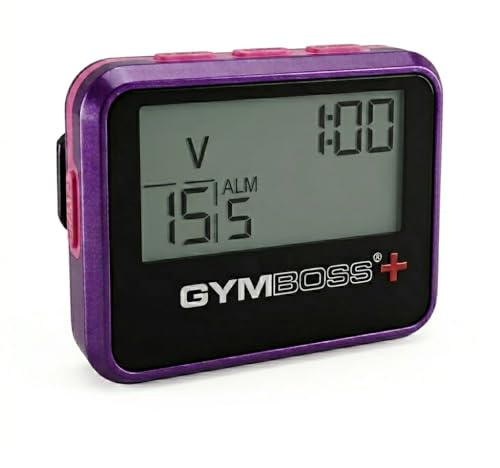Gymboss Plus Intervall-Timer und Stoppuhr - VIOLETT/ROSA METALLIC-Hochglanz
