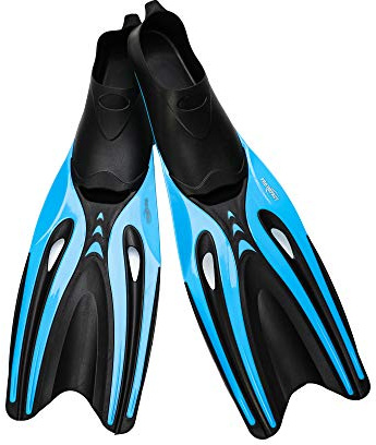 PRO IMPACT Swim Fins for Adults & Kids – Adjustable Snorkel Flippers for Scuba Diving, Swim Training, Lap Swimming & Water Sports – Lightweight, Durable Swim Fins for Men, Women & Children