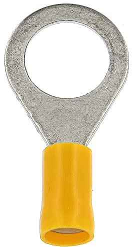 Restagraf - Kabelschuh rund vorisoliert, verstärkt – Ref. 225039 – 2,6 bis 6 mm² x 13 mm – Gelb – 5 Stück