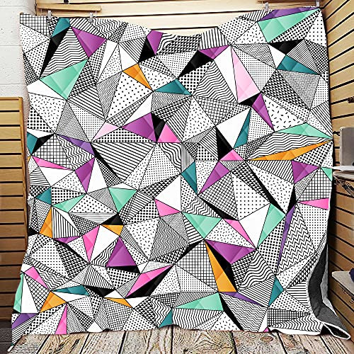 Chickw1 Böhmen Tagesdecke Bettüberwurf Gesteppt, Mikrofaser Tagesdecke Schlafzimmer Steppdecke Decke Überwurf Wohnzimmer Sofaüberwurf für Einzelbett Doppelbett (Patchwork,180x200cm)